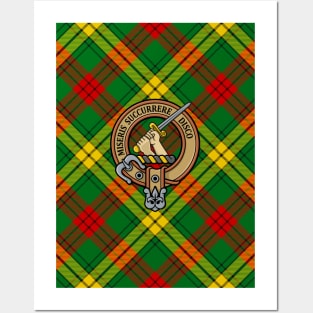 Clan MacMillan Crest over Tartan Posters and Art